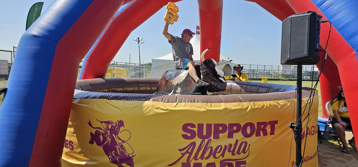 AGLC Raise a Glass · mechanical bull activation